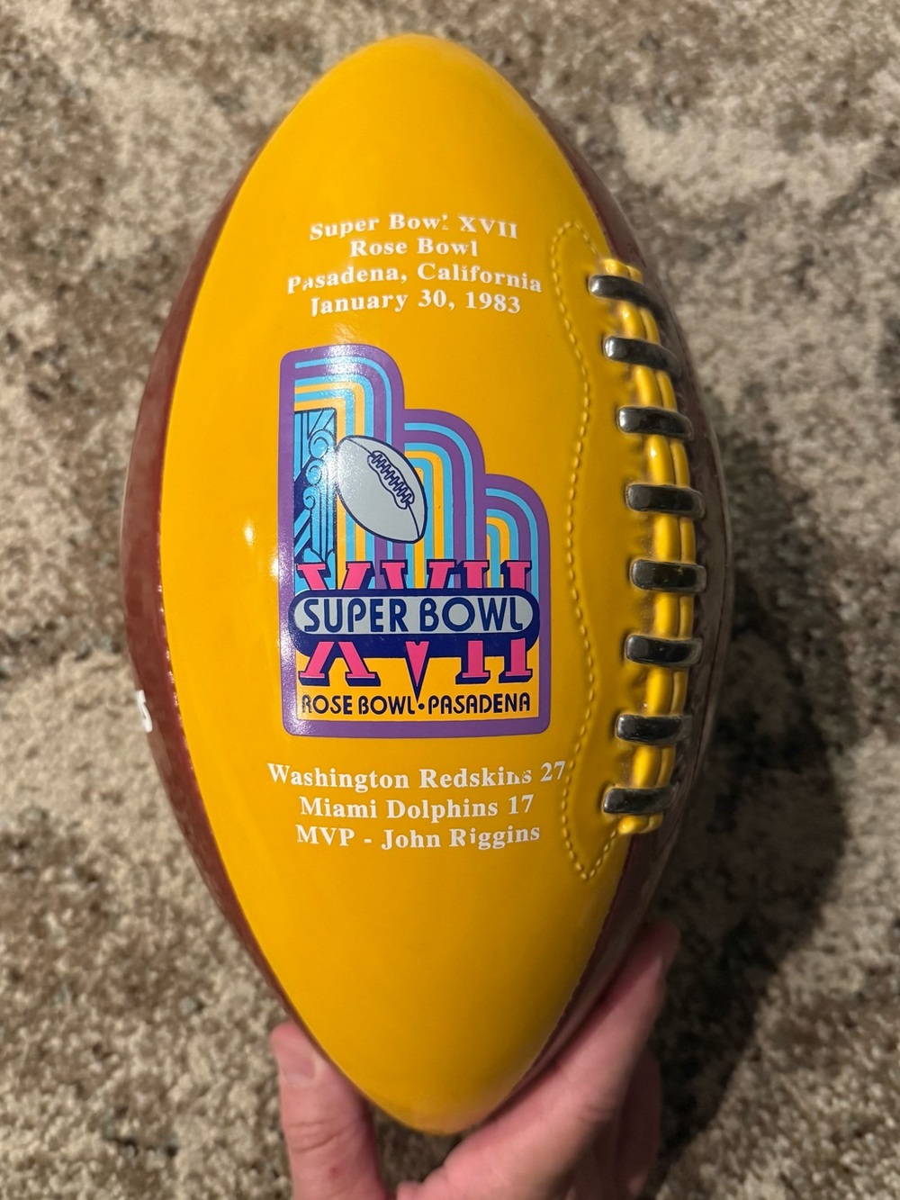 Washington Redskins Danbury Mint Porcelain 3 Super Bowl Commemorative Football